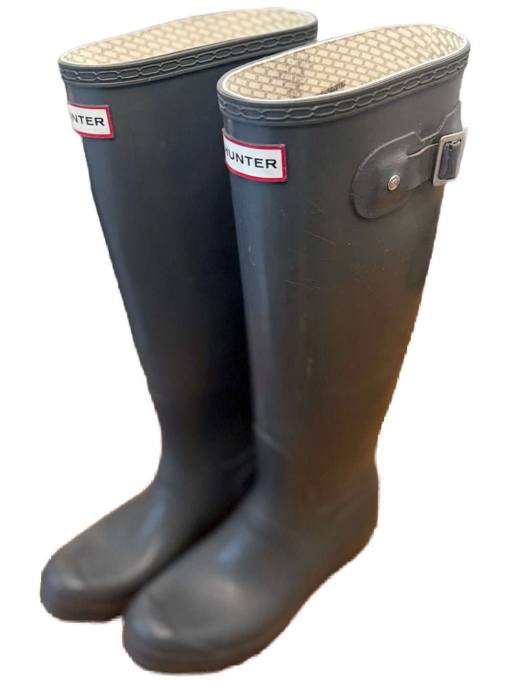 Hunter Original Tall Rain Boots Women’s Size 8 slate green Waterproof Wellies